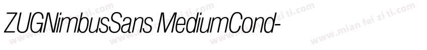 ZUGNimbusSans MediumCond字体转换